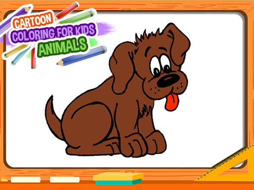 Cartoon Coloring Book for Kids - Animals Online Coloring Game