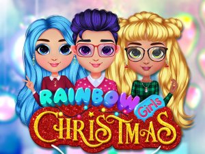 Rainbow Girls Christmas Dress Up