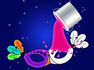 Carnival Mask Coloring Art